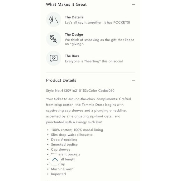 NWT Size M - Anthropologie The Tommie Cotton Zip-Front Midi Dress (NWT US$ 170) - Picture 8 of 16